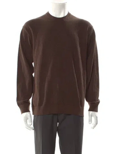 Pre-owned Supreme Crew Neck Long Sleeve Polo Sweater In Brown
