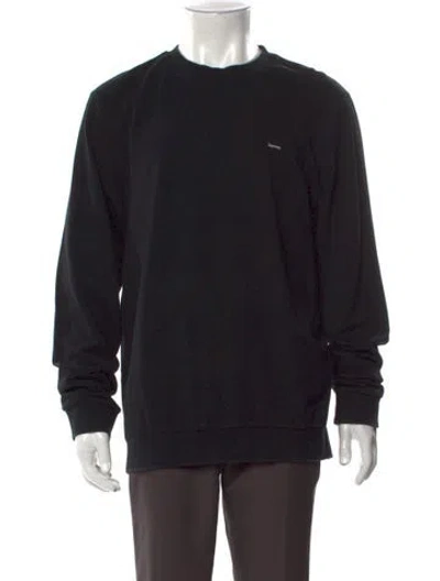 Pre-owned Supreme Crew Neck Long Sleeve Pullover In Black
