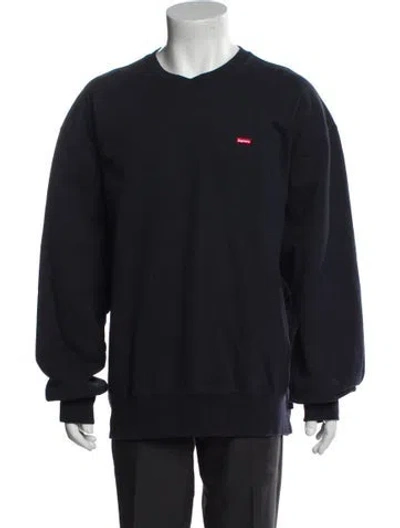 Pre-owned Supreme Crew Neck Long Sleeve Sweatshirt In Black