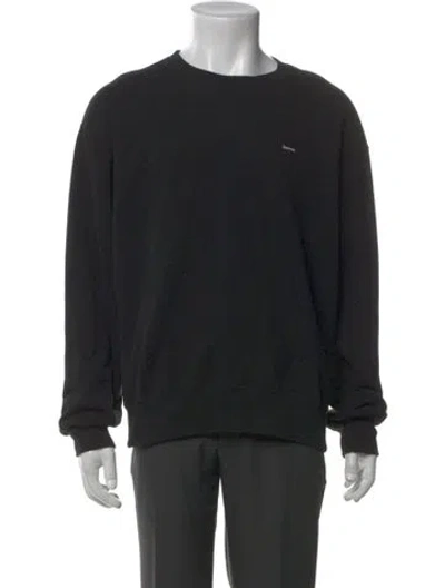 Pre-owned Supreme Crew Neck Long Sleeve Sweatshirt In Black