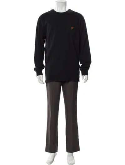 Pre-owned Supreme Crew Neck Long Sleeve Sweatshirt In Black