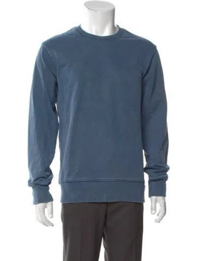 Pre-owned Supreme Crew Neck Long Sleeve Sweatshirt In Blue