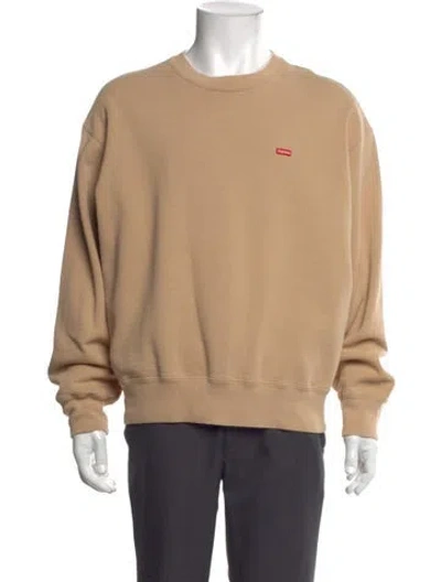 Pre-owned Supreme Crew Neck Long Sleeve Sweatshirt In Brown