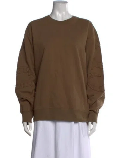 Pre-owned Supreme Crew Neck Long Sleeve Sweatshirt In Brown