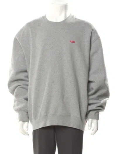Pre-owned Supreme Crew Neck Long Sleeve Sweatshirt In Gray