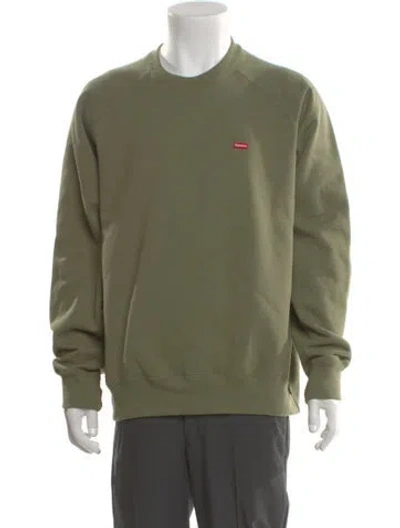 Pre-owned Supreme Crew Neck Long Sleeve Sweatshirt In Green