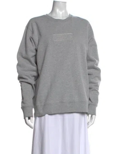 Pre-owned Supreme Crew Neck Long Sleeve Sweatshirt In Grey
