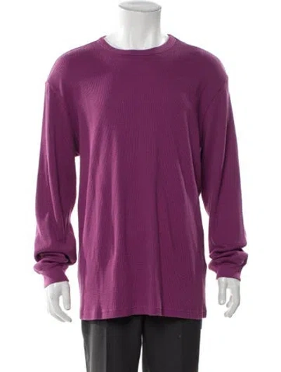 Pre-owned Supreme Crew Neck Long Sleeve Sweatshirt In Purple