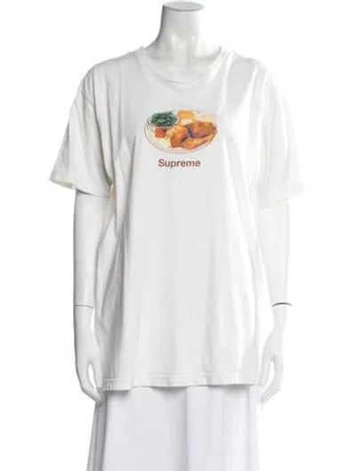 Pre-owned Supreme Crew Neck Short Sleeve T-shirt In White