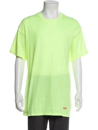 Pre-owned Supreme Crew Neck Short Sleeve T-shirt In Yellow