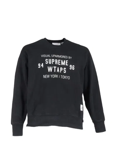 Pre-owned Supreme Crew-neck Sweatshirt In Black