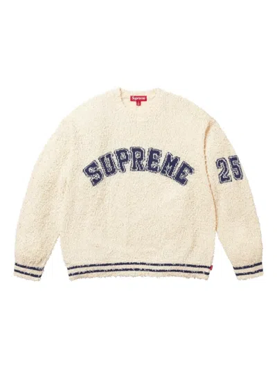Supreme Crew-neck Textured Sweatshirt In Neutral