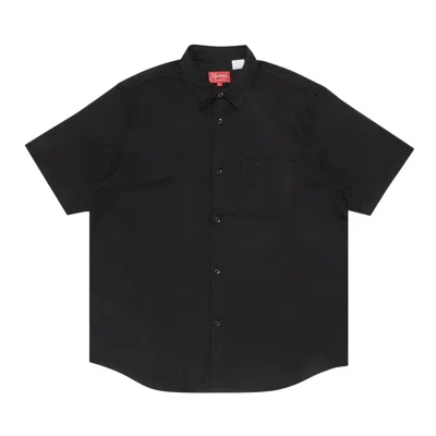Pre-owned Supreme Croc Patch Short-sleeve Work Shirt 'black' | Men's Size Xl
