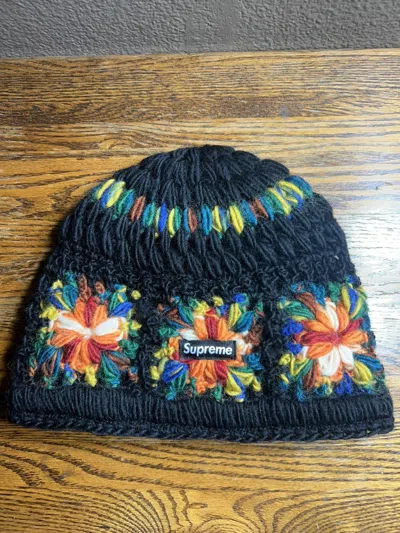 Pre-owned Supreme Crochet Beanie Black