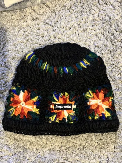 Pre-owned Supreme Crochet Beanie Black