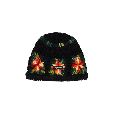 Pre-owned Supreme Crochet Beanie 'black' | Men's Size Onesize