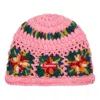 Supreme Crochet Beanie 'black' In Pink
