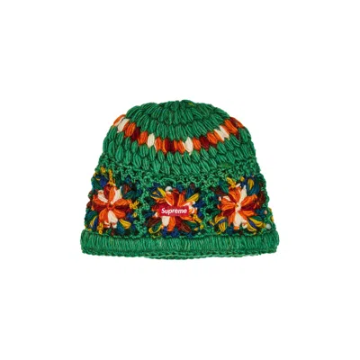 Pre-owned Supreme Crochet Beanie 'green' | Men's Size Onesize