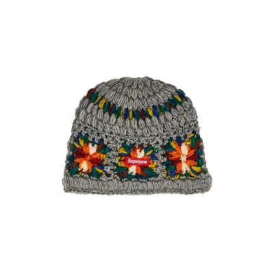 Pre-owned Supreme Crochet Beanie 'heather Grey' | Men's Size Onesize