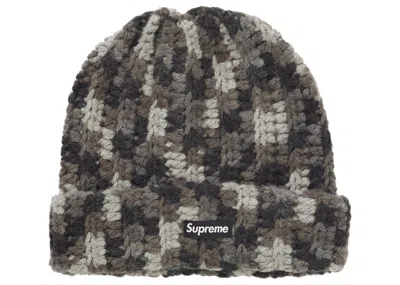 Pre-owned Supreme Crochet Beanie In Black