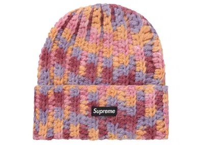 Pre-owned Supreme Crochet Beanie In Orange