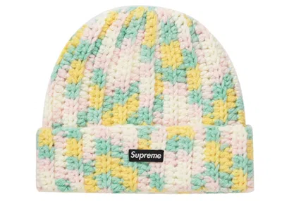 Pre-owned Supreme Crochet Beanie In Yellow