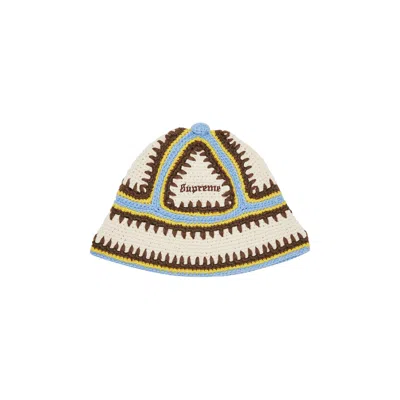 Pre-owned Supreme Crochet Edge Ball Hat 'natural' In Cream