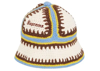 Pre-owned Supreme Crochet Edge Hat In White