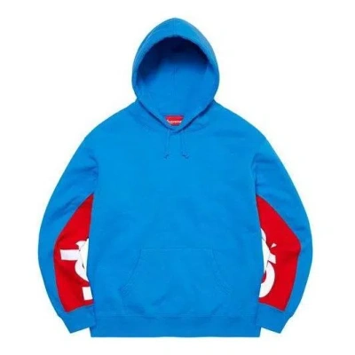 Supreme Cropped Panels Hooded Sweatshirt 'blue Red White'