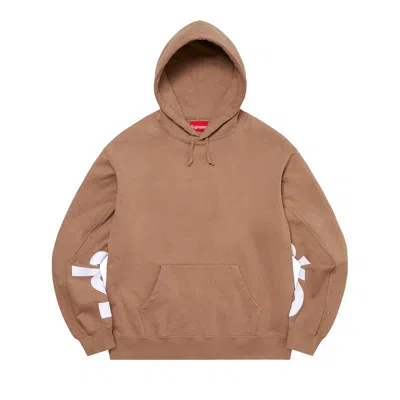 Pre-owned Supreme Cropped Panels Hooded Sweatshirt 'light Brown'