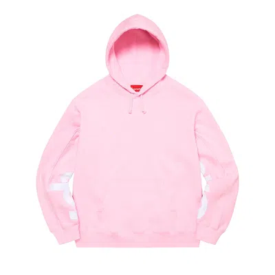 Pre-owned Supreme Cropped Panels Hooded Sweatshirt 'light Pink'