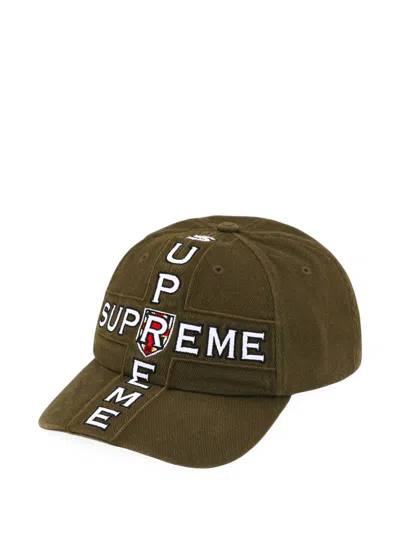 Supreme Cross 6-panel Cap In Green
