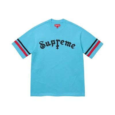 Pre-owned Supreme Cross Short-sleeve Top 'cyan' | Blue | Men's Size Xxl