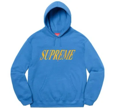 Pre-owned Supreme Crossover Hooded Blue Sweatshirt Size Large Authentic Ss20sw79 Week 8