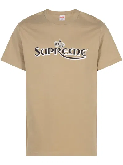 Supreme Crown "khaki" T-shirt In Neutrals