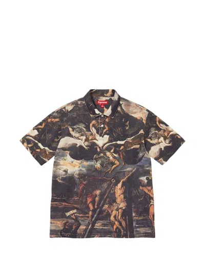 Supreme Crucifixion Polo Shirt In Multi