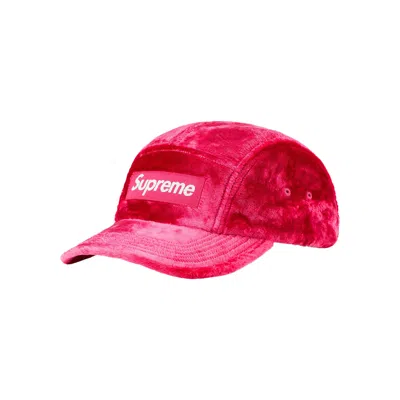 Pre-owned Supreme Crushed Velvet Camp Cap 'pink' | Men's Size Onesize