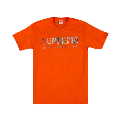 Pre-owned Supreme Crystals T-shirt 'orange'