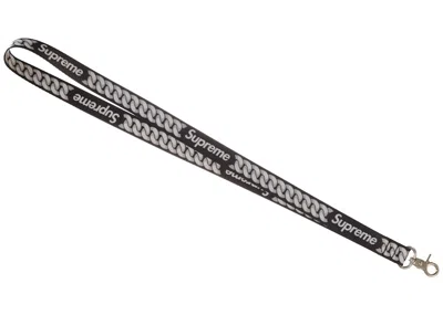 Pre-owned Supreme Cuban Links Lanyard In Black
