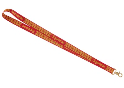 Pre-owned Supreme Cuban Links Lanyard In Red