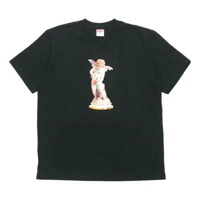 Supreme Cupid Tee Black Angel Printing Short Sleeve Unisex