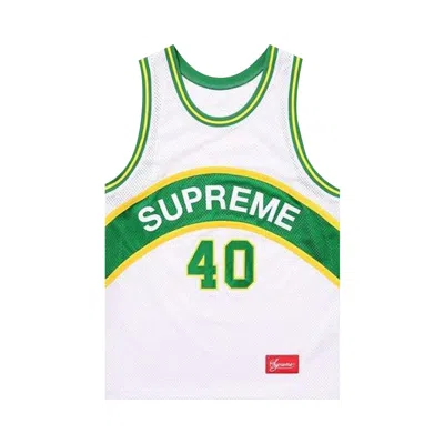 Pre-owned Supreme Curve Basketball Jersey 'white' | Men's Size L