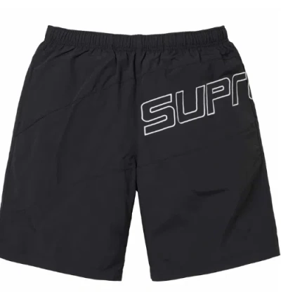 Pre-owned Supreme Curve Nylon Shorts Black Ss24 Size Large Deadstock In Hand