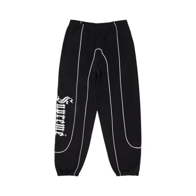 Pre-owned Supreme Curve Piping Sweatpant 'black' | Men's Size M