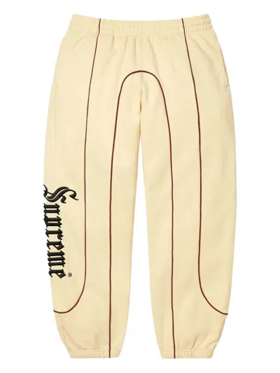 Supreme Kids' Curve Piping Track Pants In Neutral