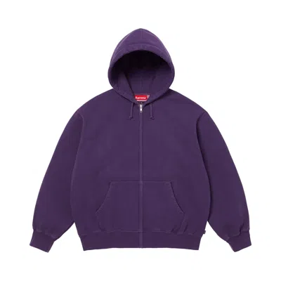 Pre-owned Supreme Cut Out Zip Up Hooded Sweatshirt 'dark Purple' | Men's Size M