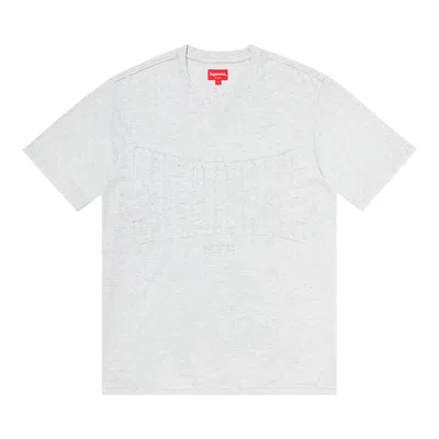 Pre-owned Supreme Cutout Logo Short-sleeve Top 'ash Grey' | Men's Size L In Gray