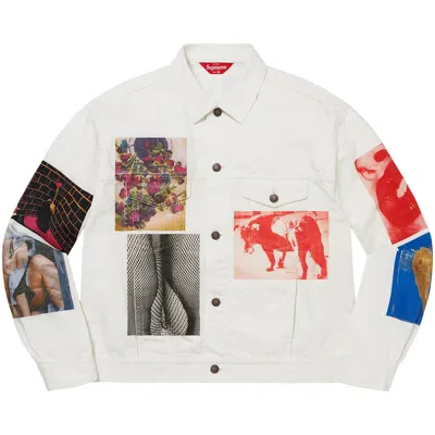 Pre-owned Supreme Daidō Moriyama Denim Trucker Jacket 'white'