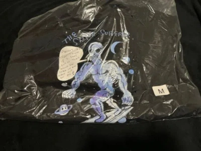 Pre-owned Supreme Daniel Johnston Hooded Sweatshirt Black Medium Hoodie Silver Surfer