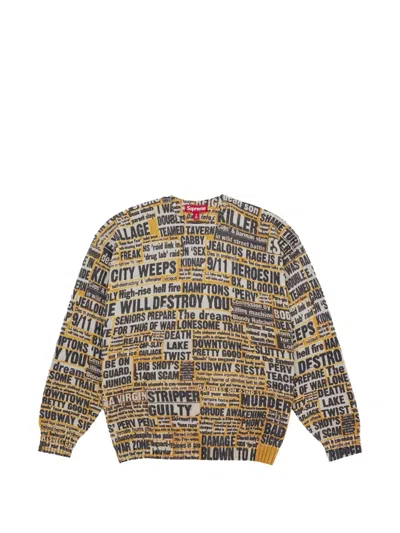 Supreme Dash Snow Sweater In Brown